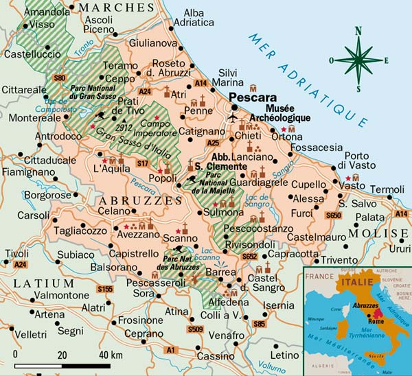 abruzzes carte italie